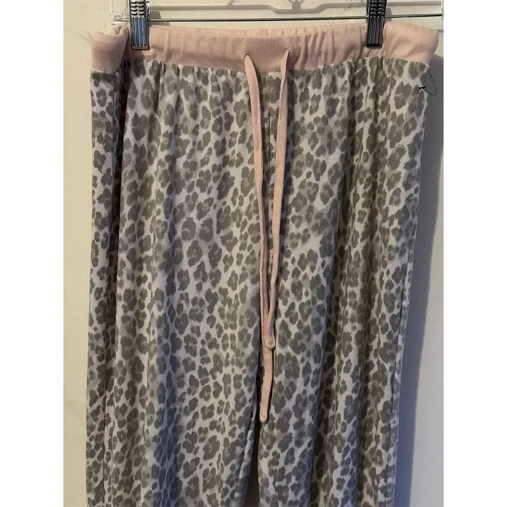 Rae Dunn "Be Kind" Women's Loungewear Set Leopard Print Size L - Picture 4 of 8